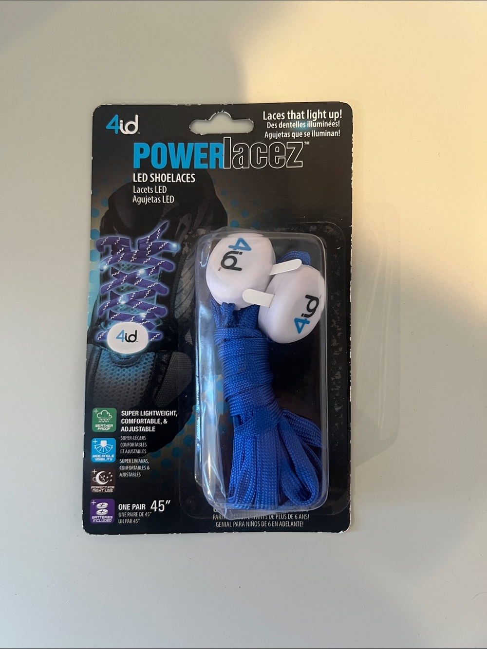 Powerlacez Blue LED Shoelaces - Light-Up Shoe Laces